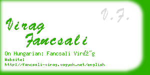 virag fancsali business card